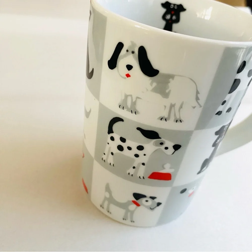 Chequered Pets Coffee Mug Dogs Design Fine Porcelain Rayware UK
